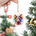 thumbnail image 2 of Watercolor Drip Sphynx Pop Art Colorful Portrait Artwork Acrylic Benelux Ornament Cat Lover Kitten Owner Gifts Idea Home Tree Decor - 01009, 2 of 4