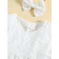 thumbnail image 5 of Coduop Toddler Baby Girl Princess Dresses,Half Sleeve Round Neck Lace Dress,with Headband, 5 of 9