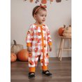 thumbnail image 4 of Miaouyo Infant Baby Girl Thanksgiving Day Romper 0 3 6 12 18 Months Long Sleeve O Neck Turkey Pumpkin Print Jumpsuit, 4 of 9