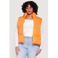 thumbnail image 2 of Women's Plus Size Drawstring Hem Zip Front Puffer Vest, 2 of 4