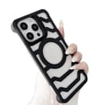 thumbnail image 1 of Funda de fibra de carbono de marco abierto para iPhone. Flujo de aire mejorado y disipación de calor magnética. Ligera y protectora, con cubierta para cámara (azul, para iPhone 14 Pro Max)., 1 of 7