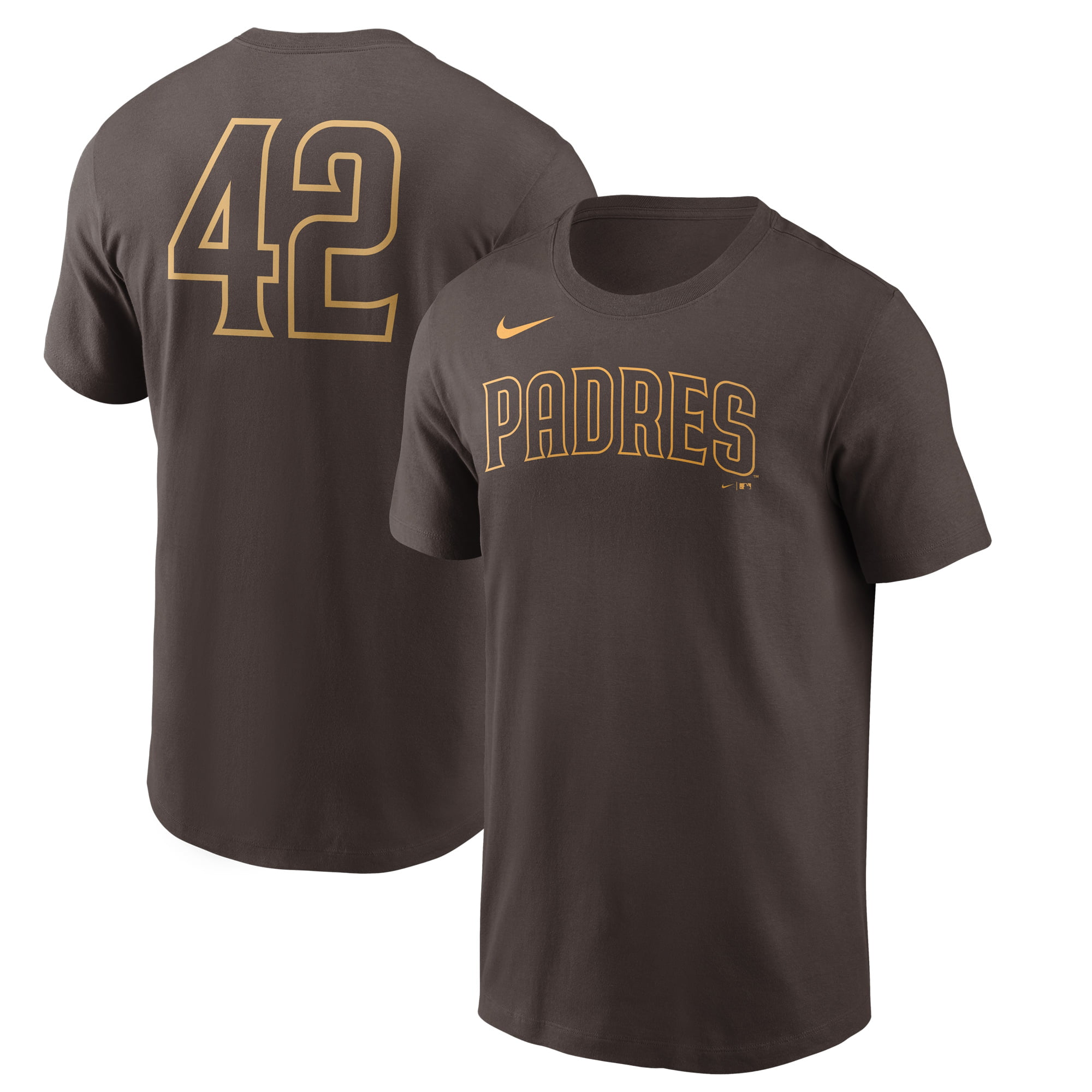 San Diego Padres Nike Jackie Robinson Day Team 42 T-Shirt - Brown