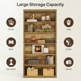thumbnail image 6 of Tribesigns 7-Tier Brown Wood Bookshelf, Floor Standing Open Display Storage Shelves, 6 of 9