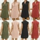 thumbnail image 5 of Vestido sin mangas de verano para mujer con cuello en V y blusa con botones Mini vestido con do CACAGOO Vestido sin mangas de las mujeres, 5 of 7