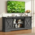 thumbnail image 7 of 58" Farmhouse TV Stand for 65 Inch TVs with Sliding Barn Door, Rustic Wood Entertainment Center Media Console Cabinet for Living Room, 7 of 7