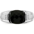 thumbnail image 5 of 14K White Gold Onyx And Diamond Mens Ringsize 10 (Width 2.2 To 10) - Jbsp, 5 of 5