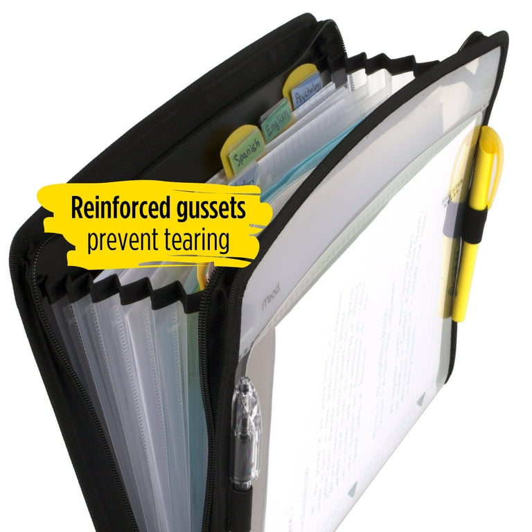 Five Star 7-Pocket Expanding File with Reminder Tabs, 8 1/2