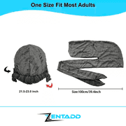Distressed Durag Head Wrap for Mens wave cap-Black