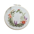 thumbnail image 1 of Kit de inicio de bordado con estampado floral Herramientas semiacabadas de puntada para principiantes de bricolaje, S308 Advancent HA001528-04, 1 of 6