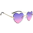 thumbnail image 1 of Gafas de sol sin montura Sunnimix Corazón UV400 Morado y Rosa para mujer, 1 of 7