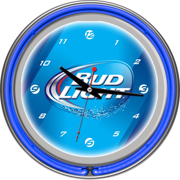 Bud Light 14" Neon Wall Clock