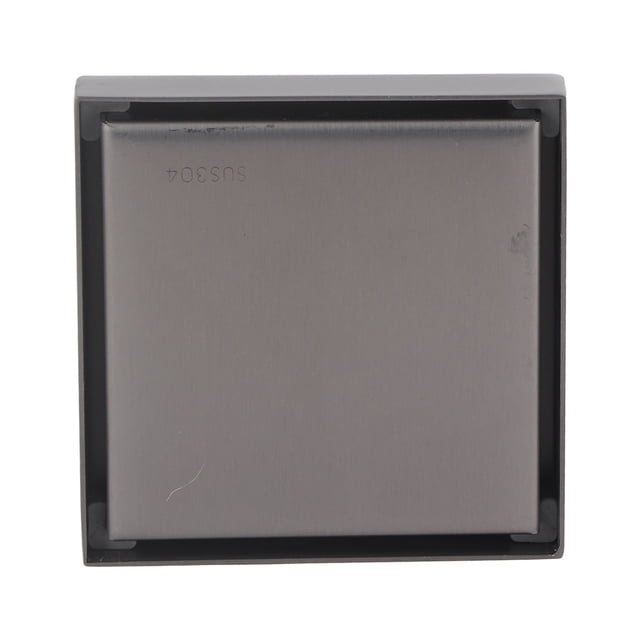 Desagüe de ducha Invisible cuadrado de 4 pulgadas, desagüe de suelo de baño antiolor de acero inoxidable, 1,3mm, enlosable, gris