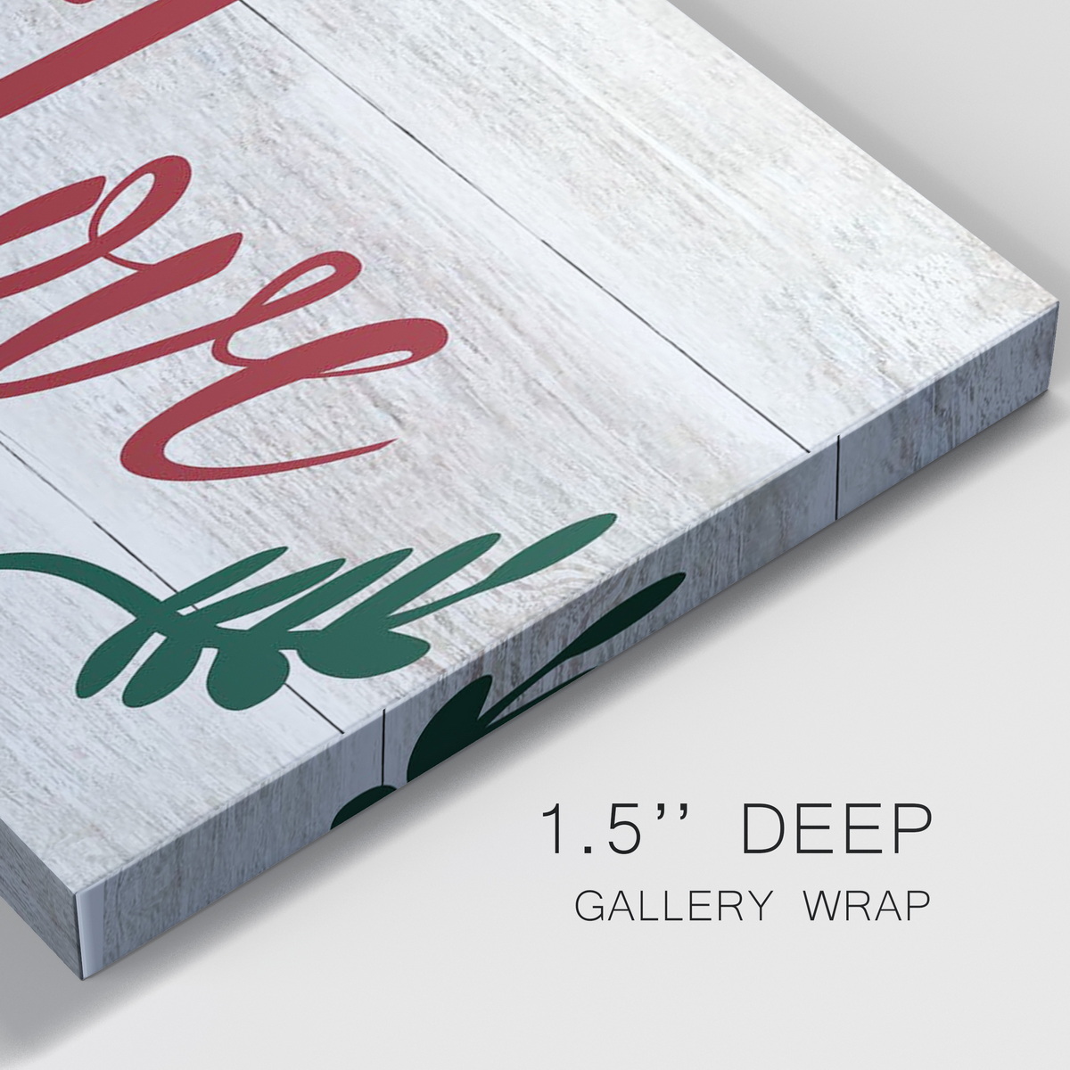 Peace Joy Love Premium Gallery Wrapped Canvas - Ready to Hang