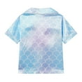 thumbnail image 3 of 9M-6T Toddler Girls Boys Satin Silk Printed Pajama Sets, SILVERCELL Kids Short Sleeve Button Down Shirt Top+Shorts Sleepwear, 3 of 8
