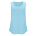 thumbnail image 6 of Posijego Tank Tops for Women Casual Loose Scoop Neck Sleeveless Tanks Basic Loose Shirts Fashion Clothes, 6 of 8