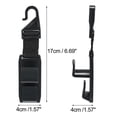 thumbnail image 4 of Bisitoy Car Seat Hooks for Headrest, 4 Pack Universal Vehicle Headrest Hanger Hooks with Multifunctional Drink Holder for Commuters and Road Trips, Backseat Organizer for Purse (Black), 4 of 6