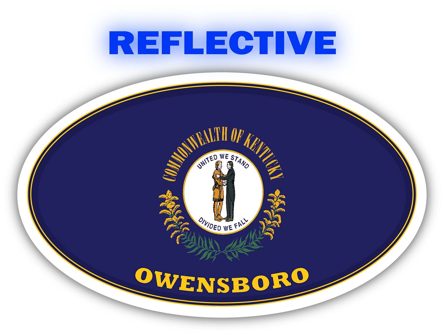 Owensboro City Kentucky State Flag KY Flag Daviess County Oval State