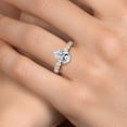 thumbnail image 3 of Gem Stone King 3.88 Cttw IGI Certified Lab Grown Diamond in 14K Two-Tone Gold  Engagement Ring for Women | Pear Shape Center Diamond 3.00 Ct | E-F Color | VS1-VS2 Clarity, 3 of 6