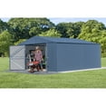 thumbnail image 3 of Arrow Elite 14 x 16 x 8 ft Blue Grey Steel Storage Shed, 3 of 17