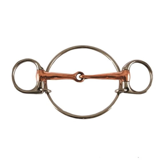 Jacks Imports 21402-4-3-4 Dexter Ring Racing Copper Mouth Bit - 4.75 in.
