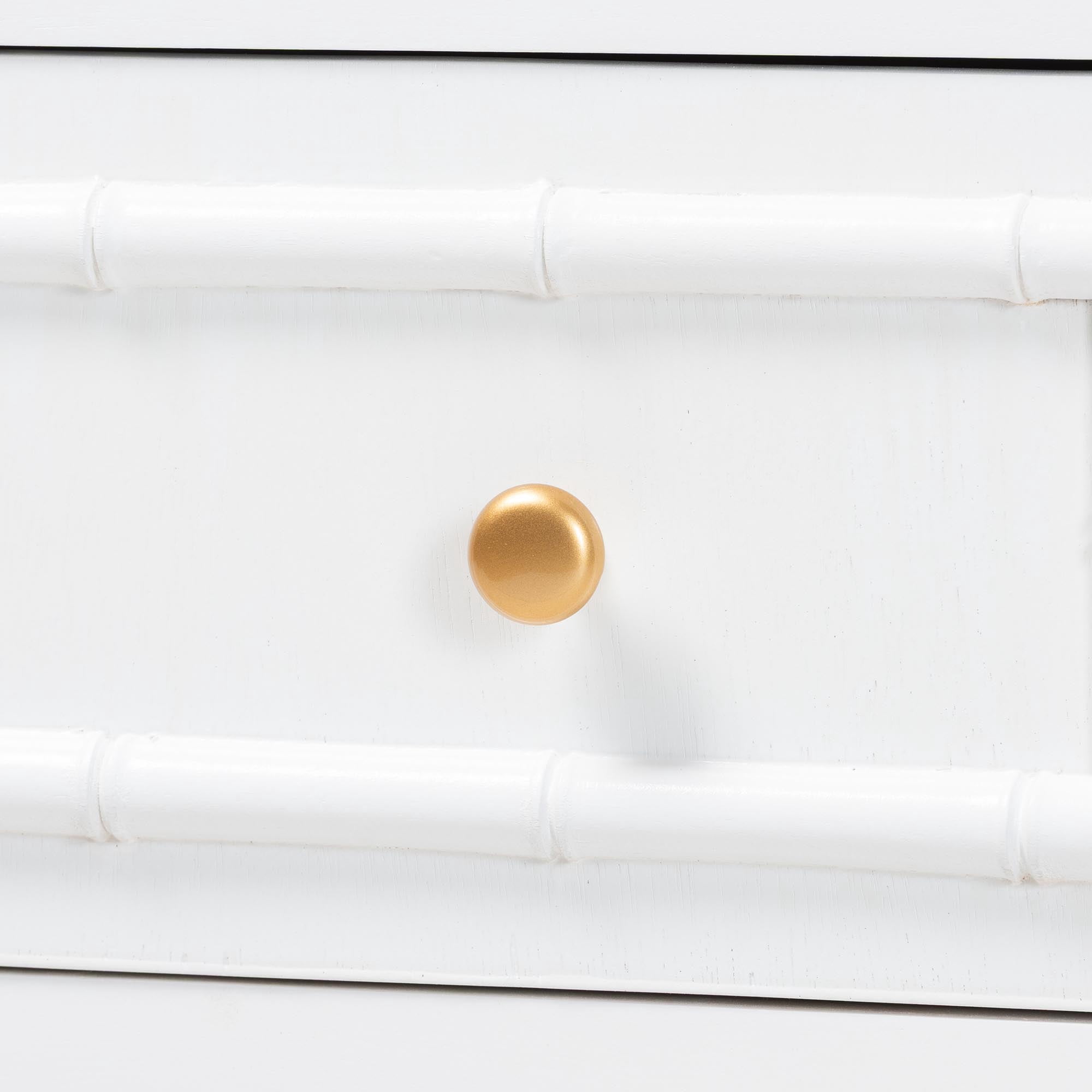 bali & pari Lucia Boho Chest, 3-Drawer, White