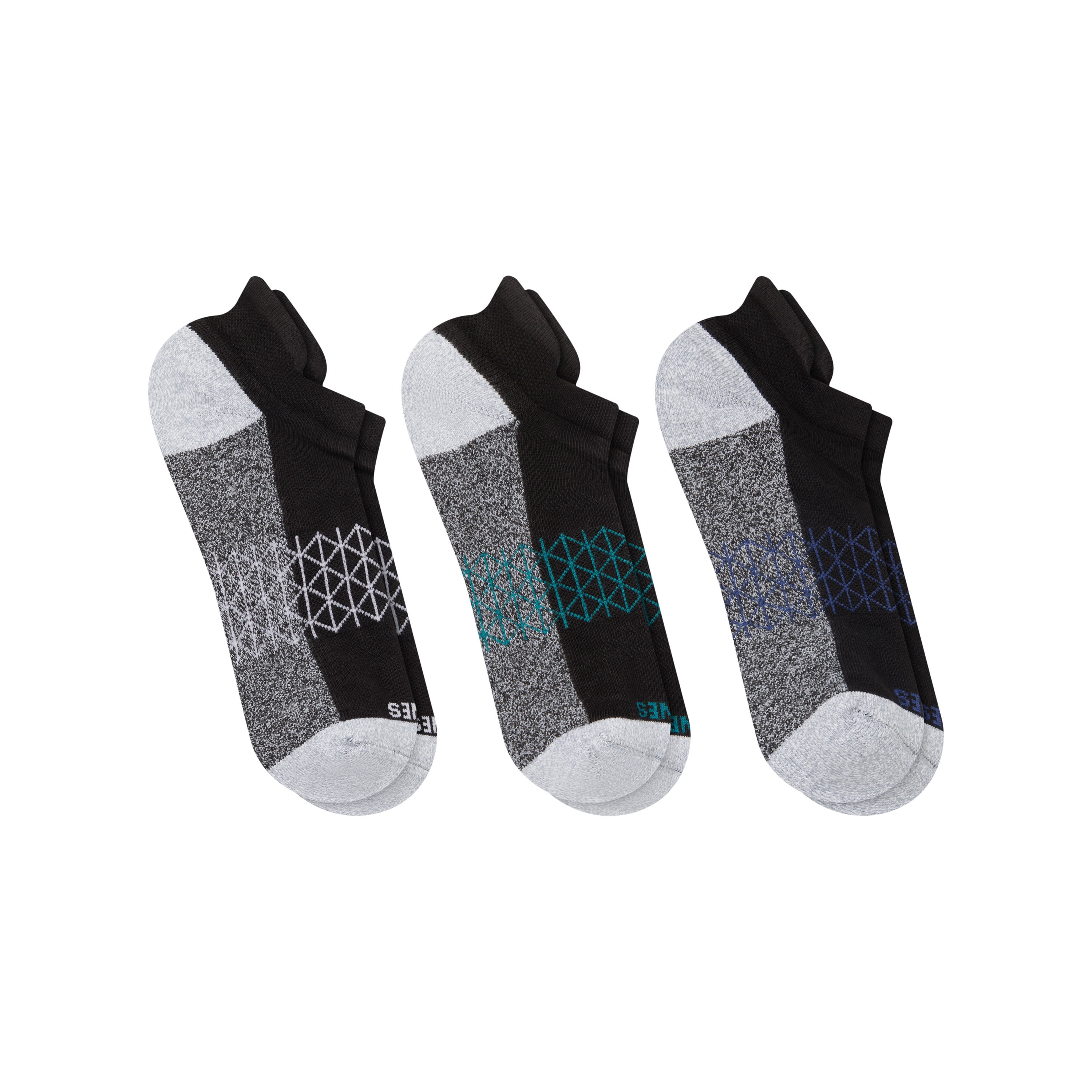Hanes Mens Absolute Comfort Cushioned Heel Shield Socks, 3 Pairs