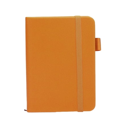 1 Pc Hardcover Pocket Notebook Portable Journal with Pen Clip A7 Mini Notebook for Work Writing Thick Lined Paper Pocket journal for Travel Daily Notes & Sketching 4.33x3.15x0.67 Light Brown