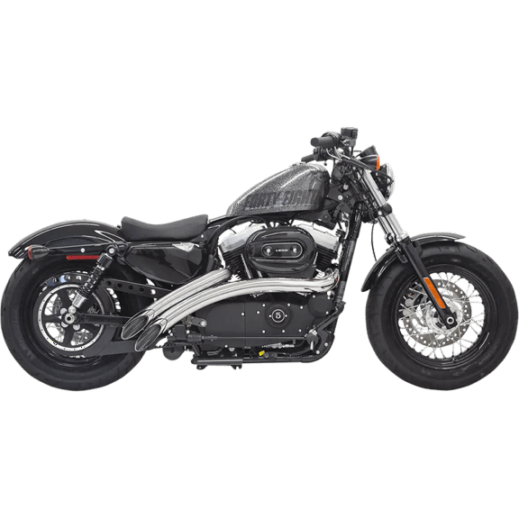 Bassani Radial Sweepers Chrome Exhaust System w/Chrome Heat Shields (1X2FC)