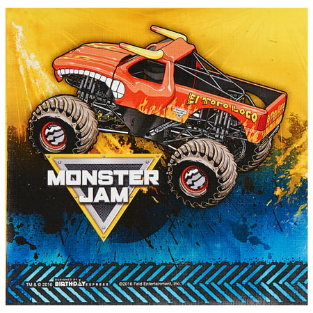Monster Jam Party Supplies 60 Pack Lunch Napkins