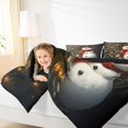 thumbnail image 4 of Feelyou Winter Cute Snowman Queen Comforter Set for Teen, Glitter Christmas Tree Bedding Sets, Western Festival Reversible Bedding Comforter Set, Luxury Bedroom Decor, 3-Piece, 4 of 8