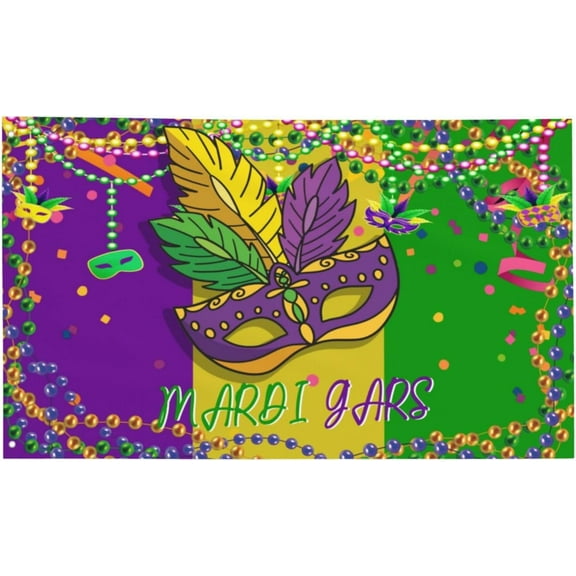 Mardi Gras Garden Flag Mardi Gras Flags 3x5 Ft Welcome Mardi Gras Garden Flag For Home Outdoor Indoor Garden Home Decoration Banner