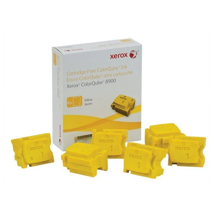 Xerox ColorQube 8900 - 6 - yellow - solid - for ColorQube 8900, 8900/XM, 8900_SC, 8900X <br>(Sold without Xerox warranty – We are not affiliated with Xerox Inc.)