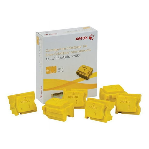 Xerox ColorQube 8900 - 6 - yellow - solid - for ColorQube 8900, 8900/XM, 8900_SC, 8900X <br>(Sold without Xerox warranty – We are not affiliated with Xerox Inc.)