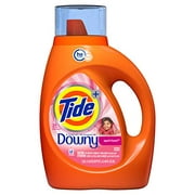 Tide Plus A Touch of Downy Liquid Laundry Detergent, April Fresh, 46 fl oz, 29 loads