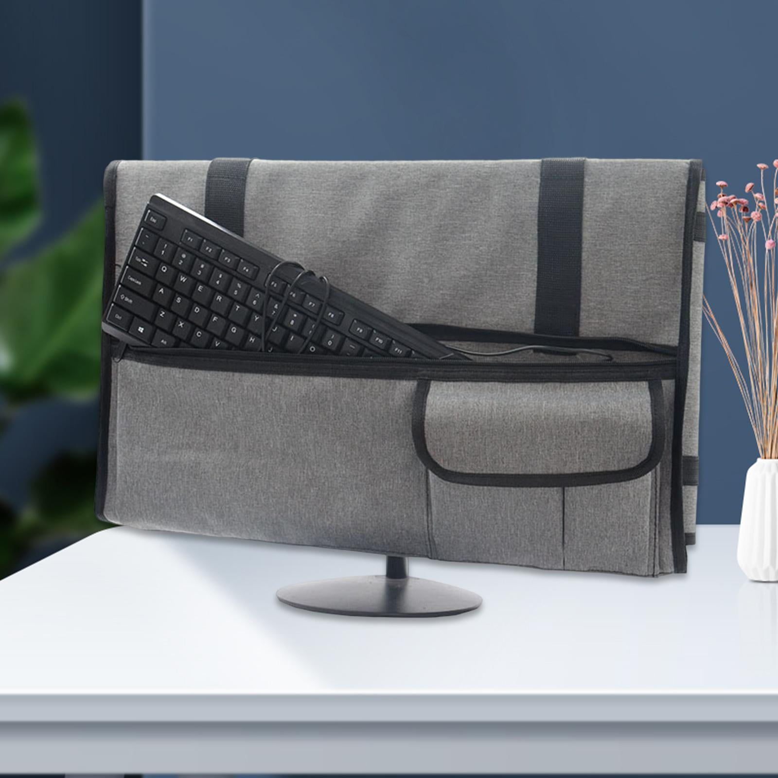 LeeQinersw Carrying Bag Protective Case Anti Scratch Screen Dust Cover for Desktop Computer Gray