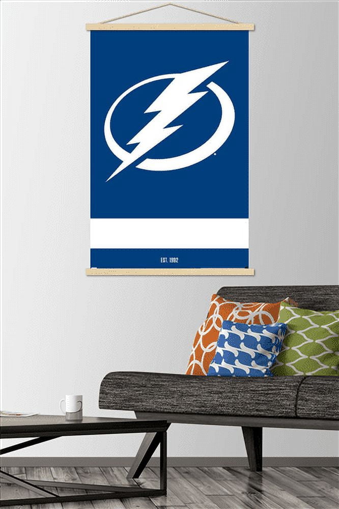 NHL Tampa Bay Lightning - Logo 21 Wall Poster with Magnetic Frame, 22.375" x 34"