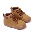 thumbnail image 2 of LNMQLPDBS Baby Boys Girls Shoes High Top Non-Slip Rubber Sole Sneakers Infant First Walking Toddler Crib Shoes Newborn Loafers Flats, 2 of 5