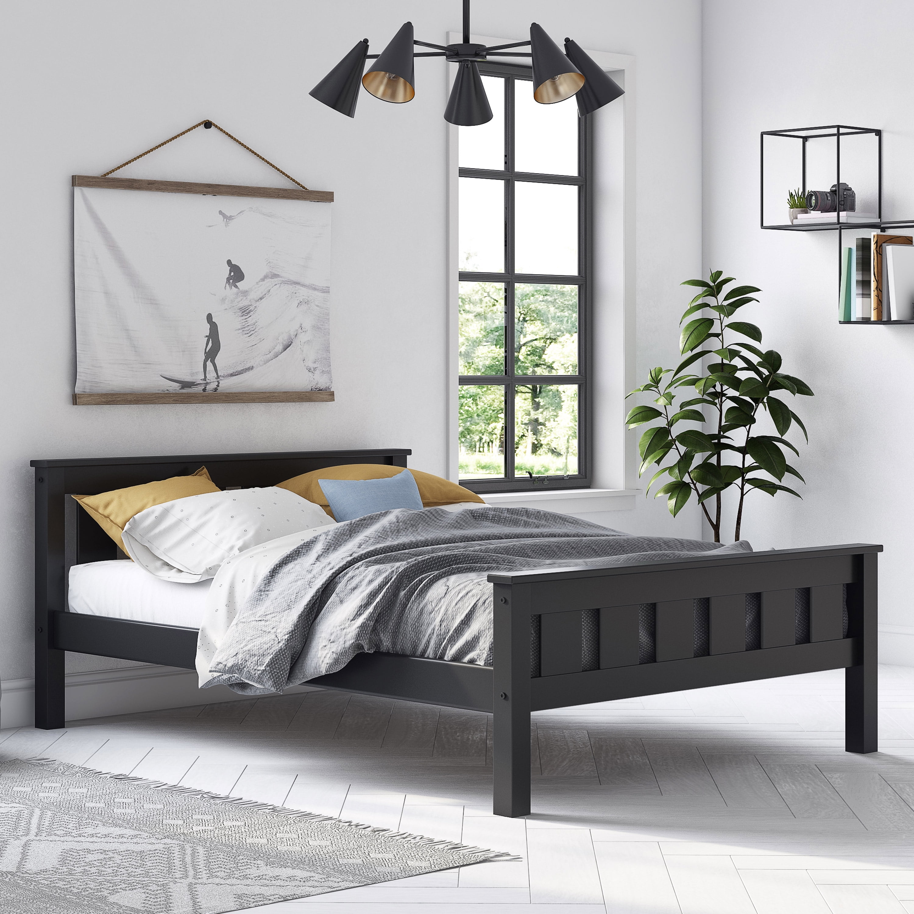  Better  Homes  Gardens  Kane Full Size Platform Bed  Black 
