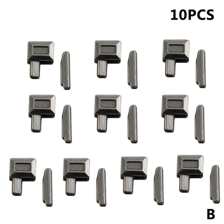 10 PCS Zipper Accessories Metal Zipper Bolt Repair Tailor Sewing Stopper  P2Q9 