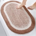 thumbnail image 3 of sruoe Bath Rugs, Bath Mats for Bathroom Floor, Bathroom Rugs, Non Slip WaterAbsorbent Stain Resistant Bath Mats, Polyester Mat, Bathroom Door Mat Household Use, Brown, 3 of 5