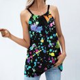 thumbnail image 2 of Spring Tops for Women Tank Tops for Women Women Tops Sexy Suspender Vintage Print Summer V Neck Sleeveless Tank Tops Blouse, 2 of 5