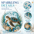 thumbnail image 6 of 20cm Ocean Theme Acrylic Diamond Painting Kit, 5D DIY Craft Pendant Ornament, Clear Marine Hanging Accessory for Beginners, Gifts, Bags & Home Decor, 6 of 9