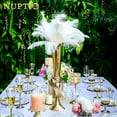 thumbnail image 5 of NUPTIO Tall Gold Vase for Wedding Table Centerpiece: 2 Pcs 22"  Flower Trumpet Vases Metal Stand for Golden Weddings Table Centerpieces Birthday Event Decorations, 5 of 11