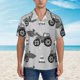 thumbnail image 2 of Balery Gray Tractor Camisas hawaianas de manga corta para hombre, camisas playeras de corte holgado, camisas de vacaciones con botones,Medium, 2 of 7