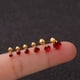 thumbnail image 2 of Pendientes sencillos de circonita de tres garras de joyería Pendientes de tornillo de acero inoxidable, 2 of 5
