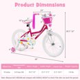 thumbnail image 3 of Gymax 18 Inch Kid's Bike Children's Bicycle w/ Removable Training Wheels Adjustable Seat, 3 of 10