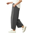 thumbnail image 6 of Horkkom Barrel Sweatpants Women Trendy Solid Color Wide Leg Pants Casual Loose Workout Pants with Pockets Drawstring L, 6 of 7