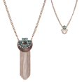 thumbnail image 4 of Collar con borla turquesa jinwen Retro Crystal Turquoise Tassel, 4 of 7