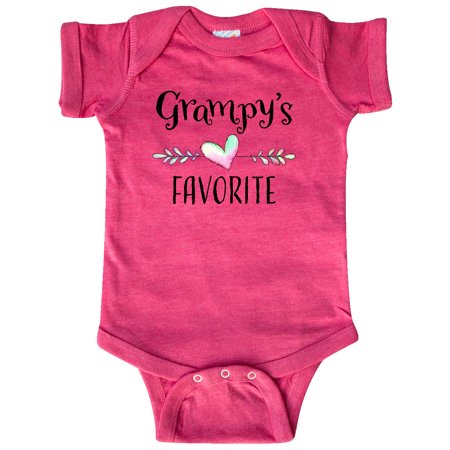 

Inktastic Grampys Favorite- Heart Grandchild Gift Baby Boy or Baby Girl Bodysuit