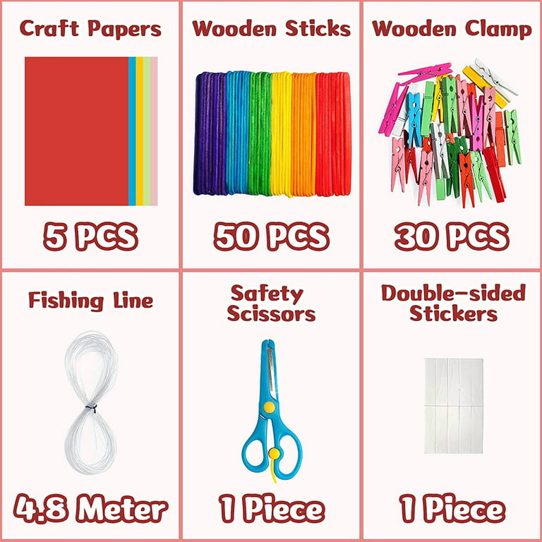 Fyrome DIY Art Craft Sets Craft Supplies Kits for Kids Toddlers Children  Craft Set Creative Craft Supplies for School Projects DIY Activities Crafts  and Party Supplies (Colorful) 